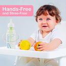 (3-Pack) Bottle Handles for Dr Brown Baby Bottles with Easy Grip Handles to Hold Their Own Bottle - BPA-Free Soft Silicone (White Pink Orange) by TinyTreasures Baby Boutique