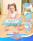 Magnetic Drawing Board, Toddler Girl Toy for 1-2 Year Old, Doodle Board Pad Learning and Educational Kids Toy for 1 2 3 Year Old Baby Girl Birthday - Mint Blue by TinyTreasures Baby Boutique
