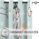 Lovely Cat Blackout Curtains 2 Panels 63" Inch Drapes for Kids Nursery Bedroom Kids Blackout Curtains Animal Themed Grommet Top Thermal Insulated Curtains for Nursery, 82 in x 63 in by TinyTreasures Baby Boutique