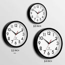 Atomic Wall Clock Analog 12 Inch Battery Operated Modern Decorative for Living Room Kitchen Office Bedroom Bathroom(Black) by CozyNest Decor