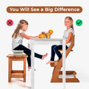 FORNEL Adjustable Wooden High Chair for Babies, Toddlers & Kids | The Grow-with-Me Chair from 6 Months to 200 lbs | Modern, Easy to Clean Dining Chair (Walnut) by TinyTreasures Baby Boutique