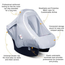 Metplus 2-in-1 Baby Car Seat Canopy, Multi Use Privacy Sun Shade, Protect Baby's Safety with Style, Infant Carrier Covers for Boys & Girls by TinyTreasures Baby Boutique
