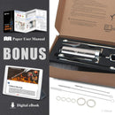 Stainless Steel Meat Injector Syringe Kit with 4 Marinade Needles for BBQ Grill Smoker, 2-oz Large Capacity, Both Paper User Manual and E-Book Recipe by GreenHaven Gardens