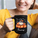 Personalized Ragdoll with Pumpkins Mug Gift for Halloween, Customized Name Ragdoll Witch Hat Coffee Cup, Unique Cat Breeds Ceramic Mug, Cat Dad Mom Halloween Cup, Black Tea Cups 11oz 15oz by TinyTreasures Baby Boutique