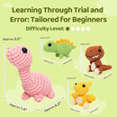 Mewaii Crochet Kit for Beginners – 5 Easy Dinosaur Crochet Kits with Step-by-Step Video Tutorials, Pre-Started Yarn, 40% Extra Yarn, Beginner Crochet Kit for Adults & Kids by TinyTreasures Baby Boutique