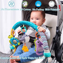Baby Stroller Arch Toy, Clip On Arch Mobile for Bassinet with Universal Clamps, Activity Toy Bar for Bouncer Musical Crib Mobile Toys for Infants Car Seat Toys Rattle Turtle Music Whale by TinyTreasures Baby Boutique