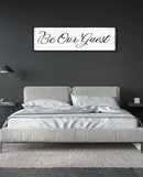 HLJ ART Be Our Guest Wall Decor: Farmhouse Bedroom Art Above Bed, 12" x 40" Framed Large Guest Room Signs, Rustic Country Decorative Plaques for Home Living Room Kitchen by CozyNest Decor