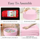 47.2"x 13.8" Foam Ball Pit, Large Ball Pits for Toddlers, Soft Round Playpen Ball Pool for Kids, Ideal Gift for Child Indoor and Outdoor Game, Pink(Balls not Included) by TinyTreasures Baby Boutique