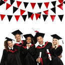 Red Black Party Decoration Metallic Fabric Triangle Pennant Banner Flag Bunting Garland for Graduation Halloween Birthday Wedding Bachelorette Anniversary Las Vegas Casino Poker Pirate Party Supplies by GreenHaven Gardens