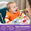 LiKee Strong Suction Cup Fidget Rotating Sensory Bath Toys for Baby 12 18 Months Airplane Car Travel Table & Window Toys for 1 2 Years Old Toddler Boys and Girls (Insect-2) by TinyTreasures Baby Boutique
