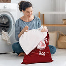 2 Pcs Large Travel Laundry Bags - Waterproof Wet Dry Bags for Gym Clothes, Swimming, Yoga (Wine+Navy) by TinyTreasures Baby Boutique
