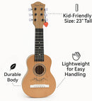 23" Acoustic Guitar, Kids 6 String Toy Guitar - Realistic Steel Strings - Beginner Practice First Musical Instrument for Children, Toddlers (Natural) by TinyTreasures Baby Boutique