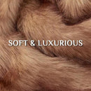 Fluffy Faux Fur Throw Blanket – Super Soft Warm Thick Plush Blanket for Bed, Couch & Office, Cozy Fuzzy Throw with Flannel Backing,50"x60", Brown by CozyNest Decor