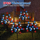 Solar 4th of July Decorations Outdoor Lights, 4-in-1 8 Modes Red White and Blue Star Stake Lights, Waterproof Solar Patriotic Decorations Outdoor for Fouth of July Memorial Day Yard Pathway Grave by GreenHaven Gardens
