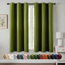 MIULEE Light Olive Green Blackout Curtains for Bedroom Living Room 63 Inches Long 2 panels, Thermal Insulated Room Darkening Drapes Grommet Top Noise Reducing Light Blocking Window Curtains 40x63 Inch by TinyTreasures Baby Boutique