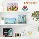 Shuttle Art Acrylic Paint, 25 Colors Acrylic Paint Set, 2oz/60ml Bottles, Rich Pigments Paint for Artists, Beginners and Kids on Canvas Rocks Wood Ceramic Fabric by TinyTreasures Baby Boutique