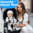 Car Seat Toys for Babies 0-6 Months,Hanging Rattle Toys for Crib Mobile, Baby Spiral Hanging Stroller Black and White High Contrast Toys for Newborn 0 3 6 9 12 Months Baby Boys Girls (Set-1) by TinyTreasures Baby Boutique