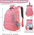 BLUEFAIRY Lightweight Water Resistant Backpack for Girls, Pink, 5-9 Years, Laptop Compartment, Adjustable Shoulder Straps, Breathable Mesh by TinyTreasures Baby Boutique
