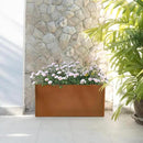 Corten Steel Planter Box Metal Outdoor Large Rectangular Rustic Durable Antique Detached for Commercial Residential Patio Deck and Backyard 36" x 12" x 16" by CozyNest Decor
