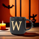 COLLECTIVE HOME - Monogram Ceramic Mugs, 15 oz Golden Initial Black Coffee Cups, Elegant Alphabet Tea Mugs, Elegant Personalized Mug with Gift Box, Unique Mug with Double Side Capital Lette (W) by CozyNest Decor