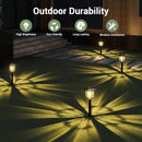 XMCOSY+ Solar Outdoor Lights Waterproof IP65, Solar-Powered Garden/Yard/Pathway Lights with Warm White 2-Tone Bronze-Wood Stainless Steel Design for Landscape Driveway Walkway Decorative by GreenHaven Gardens
