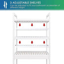 SMIBUY Bathroom Storage Shelf, Bamboo Over-The-Toilet Organizer Rack, Freestanding Toilet Space Saver with 3-Tier Adjustable Shelves (White) by CozyNest Decor