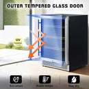 Albott Beverage Refrigerator-24 In fridge with Glass Door, Adjustable Shelves and LED Touch Panel, Under Counter Design for Wine Beer, Built-In or Freestanding Use, 34-64℉ by CozyNest Decor