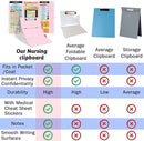 Nursing Clipboard Foldable Clipboard Medical: Edition Cheat Sheets Aluminum 3 Layers Foldable Clipboards Nursing Pocket Size Profile Clip Nurse Clipboards Notepad for Nurses Students and Doctors by TinyTreasures Baby Boutique