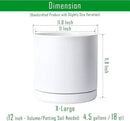 D'vine Dev 12 Inch Ceramic Planter Pot with Drainage Hole and Saucer, Indoor Cylinder Round Planter Pot, White, 94-O-F-1 by GreenHaven Gardens