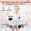 Black and White High Contrast Baby Toys - Sensory Infant Hanging Carseat & Stroller Toy for Newborns 0-6,6-12Months Perfect Easter Birthday & Baby Shower for Babies Boys Girls by TinyTreasures Baby Boutique