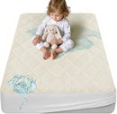 Lofe Organic Cotton Crib Mattress Protector - Top&Side Waterproof, 100% Waterproof Crib Mattress Protector, Breathable Baby Crib Mattress Cover, Toddler Crib Mattress Fitted 52x28x9 in by TinyTreasures Baby Boutique