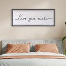 Love You More Sign Wall Decor 24×10 Inch Above Bed for Master Bedroom Ready to Hang Wood Framed Art (Black) by CozyNest Decor
