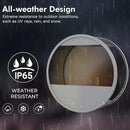 Grand patio Outdoor Circular LED Solar Hanging Wall Sconce Planter, with Dusk to Dawn Sensor Decor Wall Lighting for Garage Doorway Patio Yard, Cement Grey (S-Round) by GreenHaven Gardens
