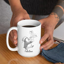 Personalized Penguin Accent Coffee Cup With Name, Cute Penguins Ceramic Mug Gift For Granddaughter Grandson Birthday, Customized Name Penguin White Coffee Mug 11 15 Oz, Novelty Penguins Lover Teacup by TinyTreasures Baby Boutique