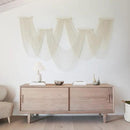 IOWER Macrame Wall Hanging Large Wall Home Decor Modern Fiber Wall Art Geometric Decoration Headboard Living Room Bedroom Backdrop by CozyNest Decor