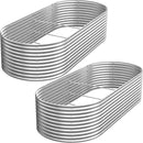 2 Pack Tall 8x4ft Galvanized Raised Garden Bed Outdoor,Metal Garden Bed for Vegetables,Steel Raised Beds for Gardening,Above Ground Garden Box for Flower by GreenHaven Gardens