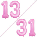 GOER Number 13 Balloons for 13th Birthday Sweet 13 Party Decorations,42 Inch Jumbo Foil Helium 31 Balloons for 31st Birthday Party Decoration (Light Pink) by TinyTreasures Baby Boutique