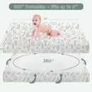 Yoofoss Waterproof Crib Mattress Protector 2 Pack, Quilted Crib Mattress Pad Cover Ultra Soft and Breathable, Machine Washable Toddler Mattress Protector for Standard Baby Crib Size 52''x28'' by TinyTreasures Baby Boutique