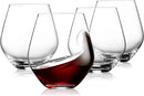 Godinger Wine Glasses, Stemless Wine Glasses, Red Wine Glasses, Wine Drinking Glasses, Stemless Wine Glass - 17oz, Set of 4 - Made in Europe by CozyNest Decor