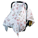 80S Muslin Car Seat Cover for Babies - Soft & Breathable Infant Carrier Canopy, Lightweight Sunshade for Summer, Universal Fit for Baby Boys & Girls by TinyTreasures Baby Boutique