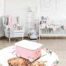 Custom Nursery Crib Bedding Set: Personalized Name 4 Piece Floral Highland Cow Design Baby Crib Sets for Girls - Toddler Double Layer Blanket Set, Comfortable Crib Bed Sheets for Baby Toddlers by TinyTreasures Baby Boutique