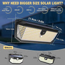 Solar Lights Outdoor, 4000LM 380 LEDs Solar Motion Lights Outdoor Waterproof, 3 Modes 270° Wide Angle Security Light for Stairways/Front Door/Garage/Deck（4 Pack） by GreenHaven Gardens
