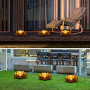 Huaxu Solar Lights Outdoor Decor Metal Lotus Flower LED Waterproof Glass Decorative Gifts for Garden Lover Women Mom Table Pathway Lawn Patio Yard Ground by GreenHaven Gardens