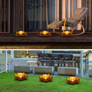 Huaxu Solar Lights Outdoor Decor Metal Lotus Flower LED Waterproof Glass Decorative Gifts for Garden Lover Women Mom Table Pathway Lawn Patio Yard Ground by GreenHaven Gardens