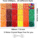 2480pcs Thanksgiving Fall Polymer Clay Beads Charms Friendship Bracelet Necklace Earring Jewelry Making kit, Accessories for Arts Crafts DIY Gifts for Women Girls by TinyTreasures Baby Boutique