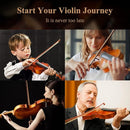 Eastar 1/2 Violin Set Half Size Fiddle EVA-3 Matte for Beginners with Hard Case, Rosin, Shoulder Rest, Bow, and Extra Strings (Imprinted Finger Guide on Fingerboard) by TinyTreasures Baby Boutique