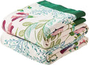 Boho Throw Blanket for Bed, 100% Cotton Soft Rustic Quilt Fall Blanket, 90"x98" Floral Printed Farmhouse Decor Bed Blankets, All Season Rustic Reversible Bohemian Throw Quilt by CozyNest Decor