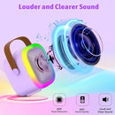 Karaoke Machine for Kids Adults, Portable Bluetooth Speaker with 2 Wireless Microphones and LED Lights, Kids Toys Birthday Gifts for Girls and Boys Ages 4, 5, 6, 7, 8,9,10,11,12+ Years, Home Party by TinyTreasures Baby Boutique