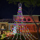 Outdoor Christmas Decorations String Lights, 320 LED 11.5 Ft Waterfall Tree Lights with Snowflake Topper 8 Lighting Modes Christmas Lights for Indoor Outdoor Yard Home Festival Xmas New Year Decor by GreenHaven Gardens