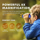 Binoculars for Kids for Toddler - for Little Boys and Girls – Extensive Set Incl. Magnifying Glass & Compass – Powerful Magnification 8X21 – 3 to 12 Year Old Kids by TinyTreasures Baby Boutique